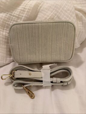Stoney Clover Lane SCL Small Pouch Light Denim Crossbody Bag with Gold Hardware